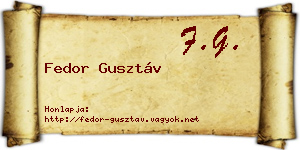 Fedor Gusztáv névjegykártya