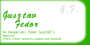 gusztav fedor business card